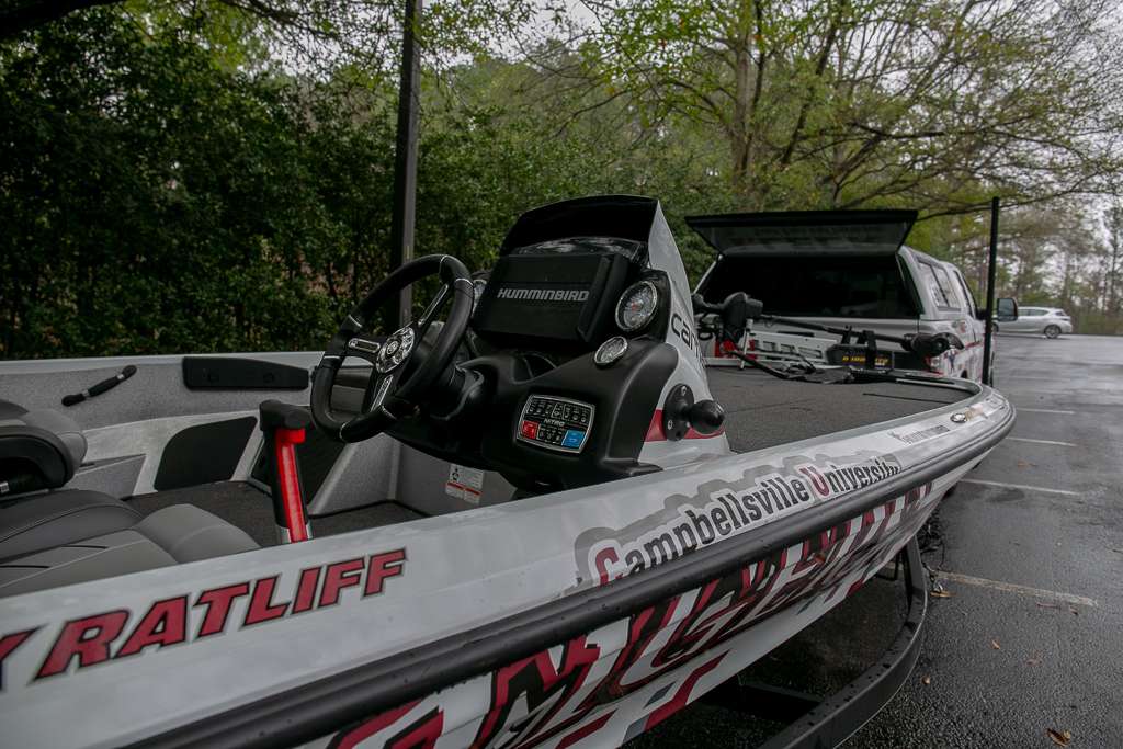 The boat also features three Humminbird Helix 10 units, Minn Kota Ultrex and two Power-Pole 8-foot blades. 