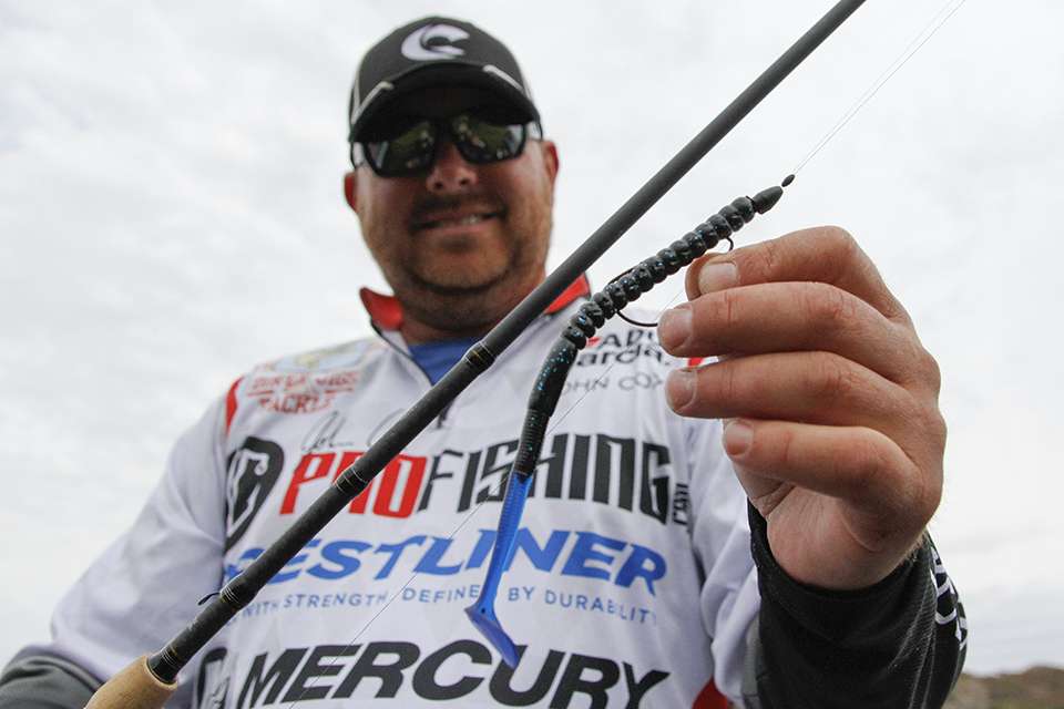 To finish 11th, John Cox relied on a Berkley Powerbait Windup Worm. He fished it around spawning areas and reeled it over grass patches.