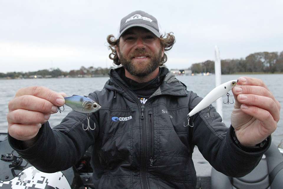 To finish 10th, John Hunter used two reaction baits to cover water.