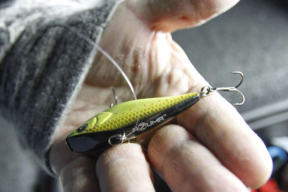 The other was an Azuma Shaker Z Lipless Crankbait in Chartreuse/Black.