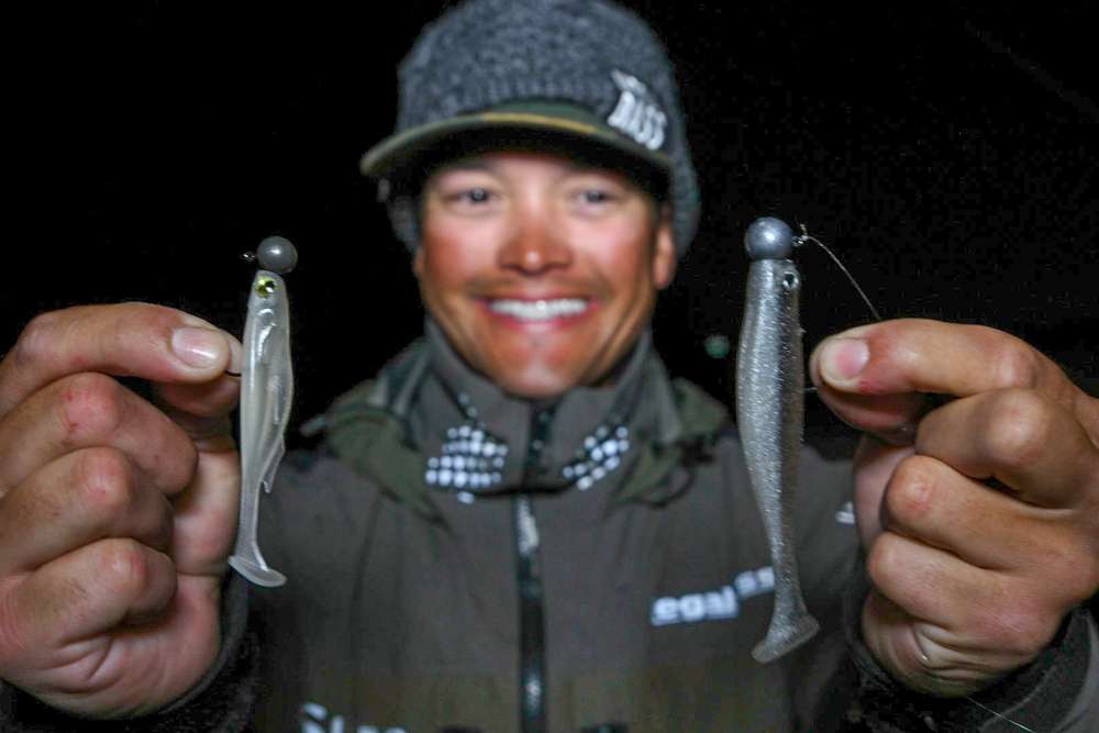 <b>Chris Zaldain (2nd; 68-2) </b><br>
Chris Zaldain rotated through four finesse rigs to maximize his opportunities for spotted bass feeding on blueback herring. His primary lure was a 3-inch Megabass Spark Shad on a 3/8-ounce jighead. To that rig he also used a 4.2-inch Megabass Hazedong Shad.
