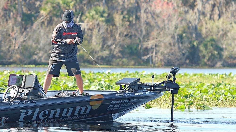 Head out with Brad Whatley early on the second morning of the 2019 Power-Pole Bassmaster Elite at St. Johns River!