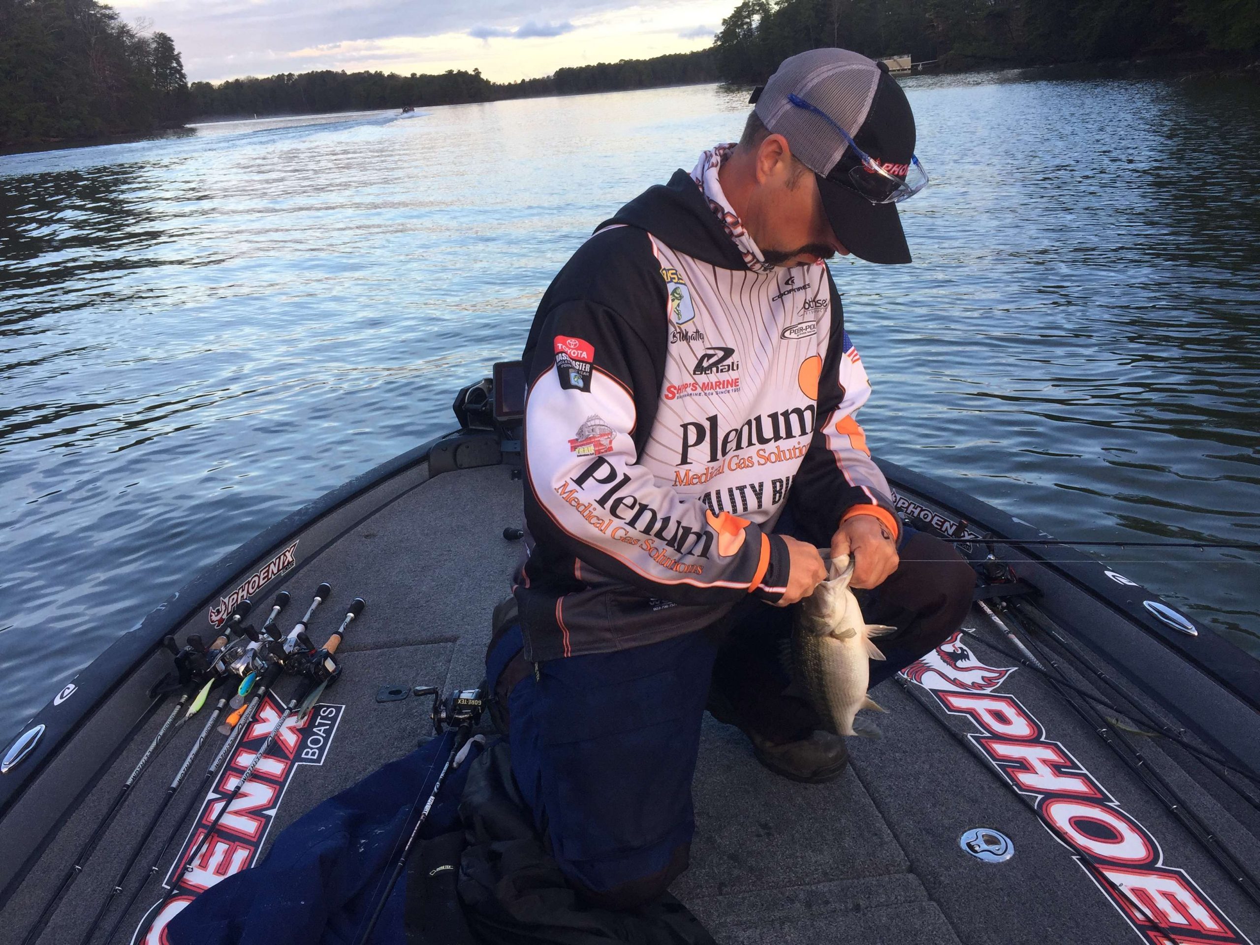 Brad Whatley with another spot at 2 pounds as he lights it up early at Lanier!