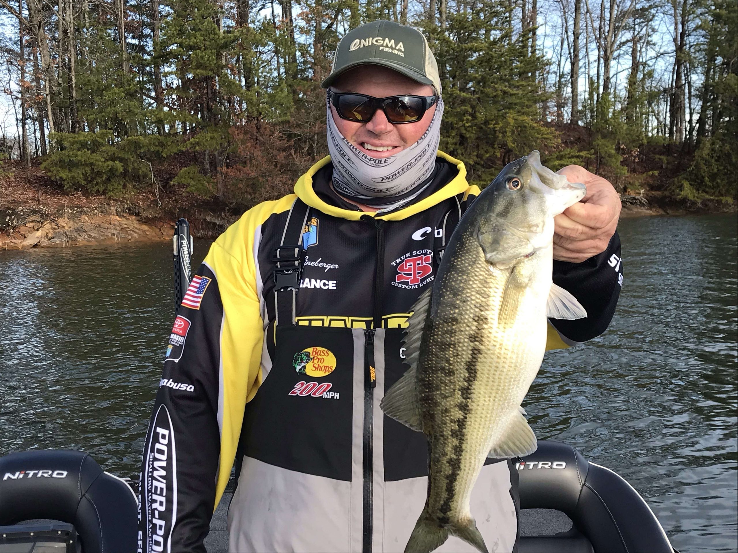 Shane Lineburger just took the slack out of his morning in a hurry! Heâd gotten a bite at this spot yesterday, and came back today - his reward - a 4-pound panda!