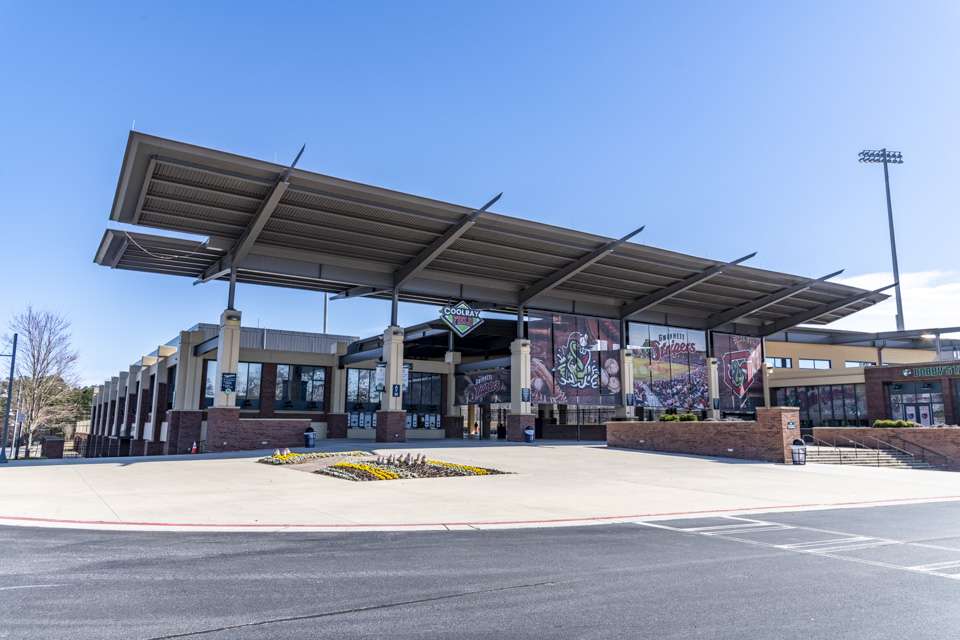 Coolray Field is home to a minor league baseball team, the Gwinnett Stripers. The team is a AAA-affiliate of the Atlanta Braves. Coolray Field also is the site of the last two weigh-ins in this weekâs Bassmaster Elite Series.