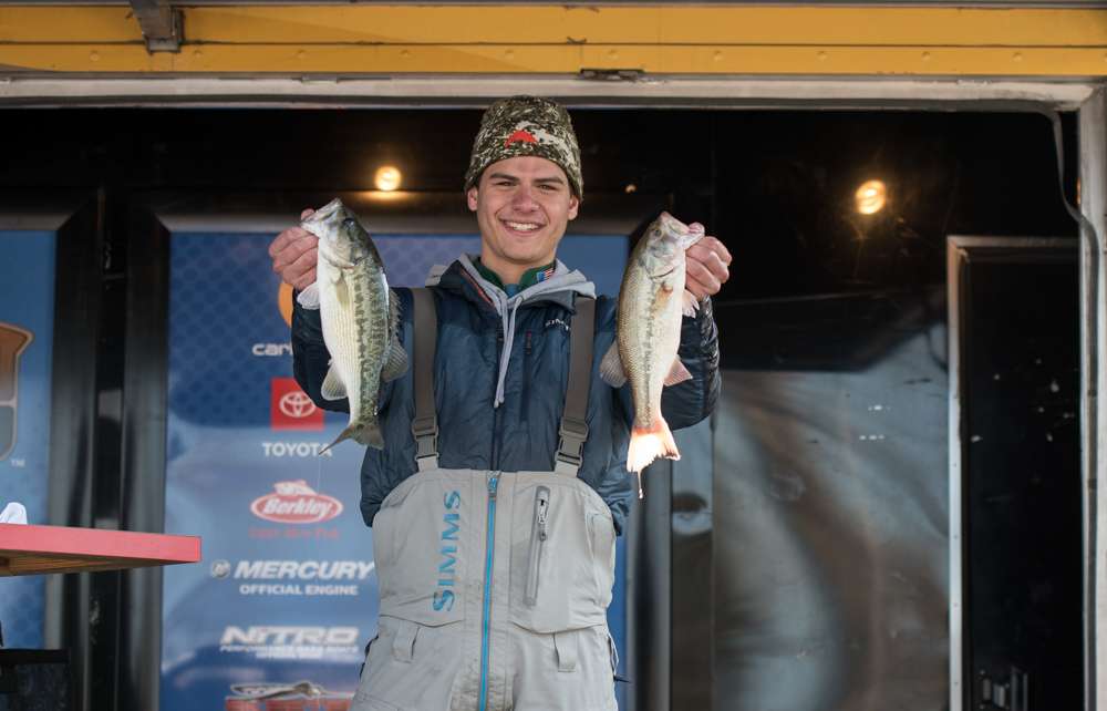 See how the college anglers fared after Day 1 on Lake Norman!