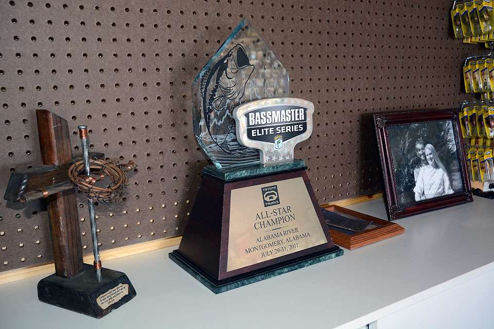 Here is one of the most coveted trophies of them all, at least so far. DeFoe won the 2011 Bassmaster Elite Series All-Star tournament in what would be a special year.  