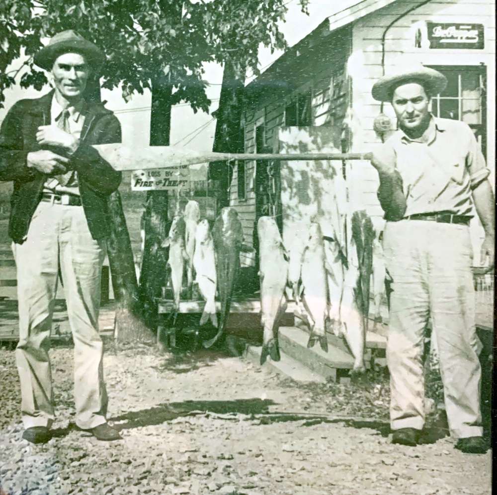 The backs of those who carried us here, for this story, begins with the man in the dark jacket in this 1940âs photo: James Benton Sexton who fished the Tennessee River long ago, but who many years laterâ¦