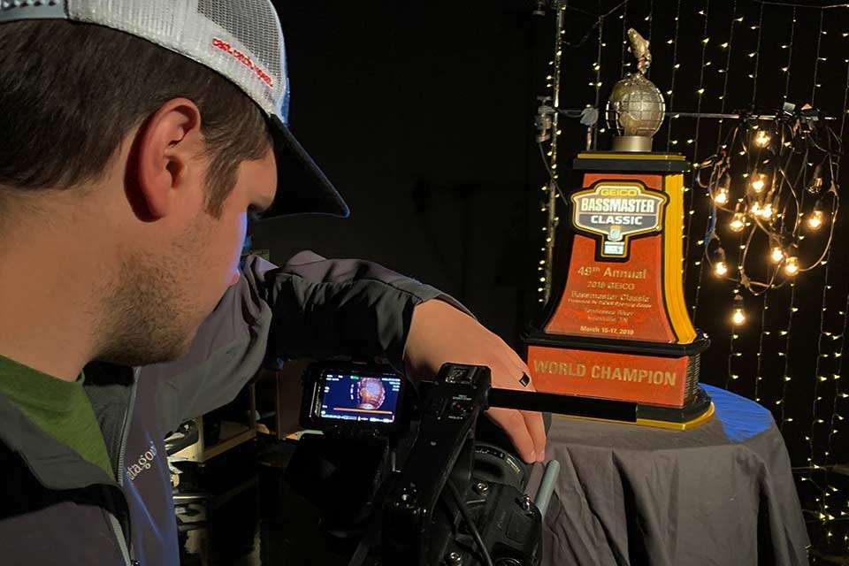 Work for the 2019 GEICO Bassmaster Classic presented by DICKâS Sporting Goods begins not just months before but more than a year before the event takes place. Hundreds of people from numerous entities are making preparations before the previous one is even finished. In the JM Associates studio, Ben Oliver works on getting unique trophy shots. This is Mike Suchan's behind-the-scenes perspective on the Classic. 