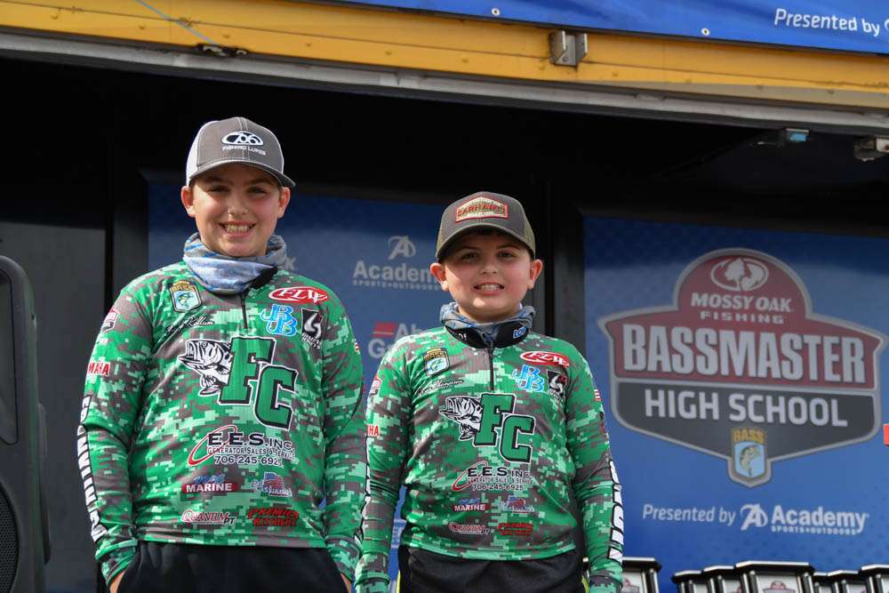 5th place team of Brody Kellum and Carson Thompson from Franklin County Junior Bass

