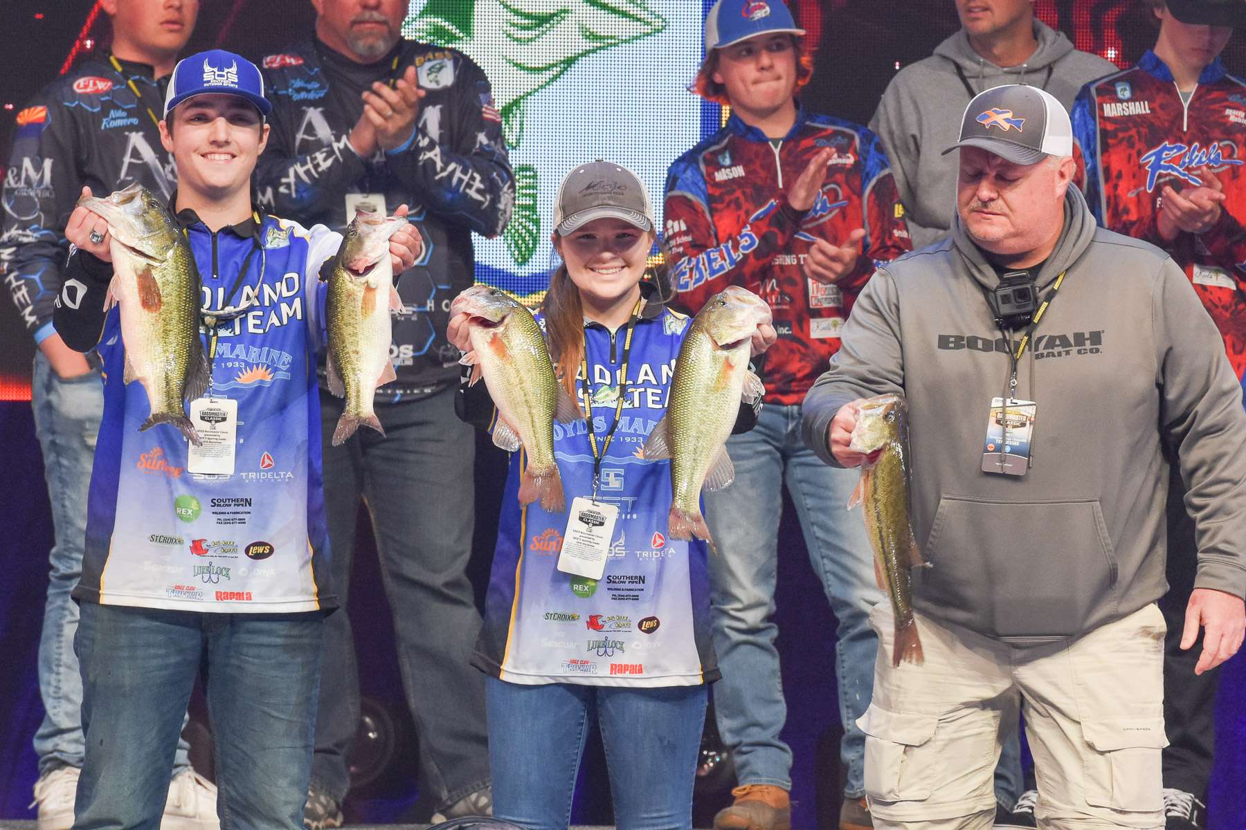 Aaron Cherry and Gracie Herbold from Headland Bass Team