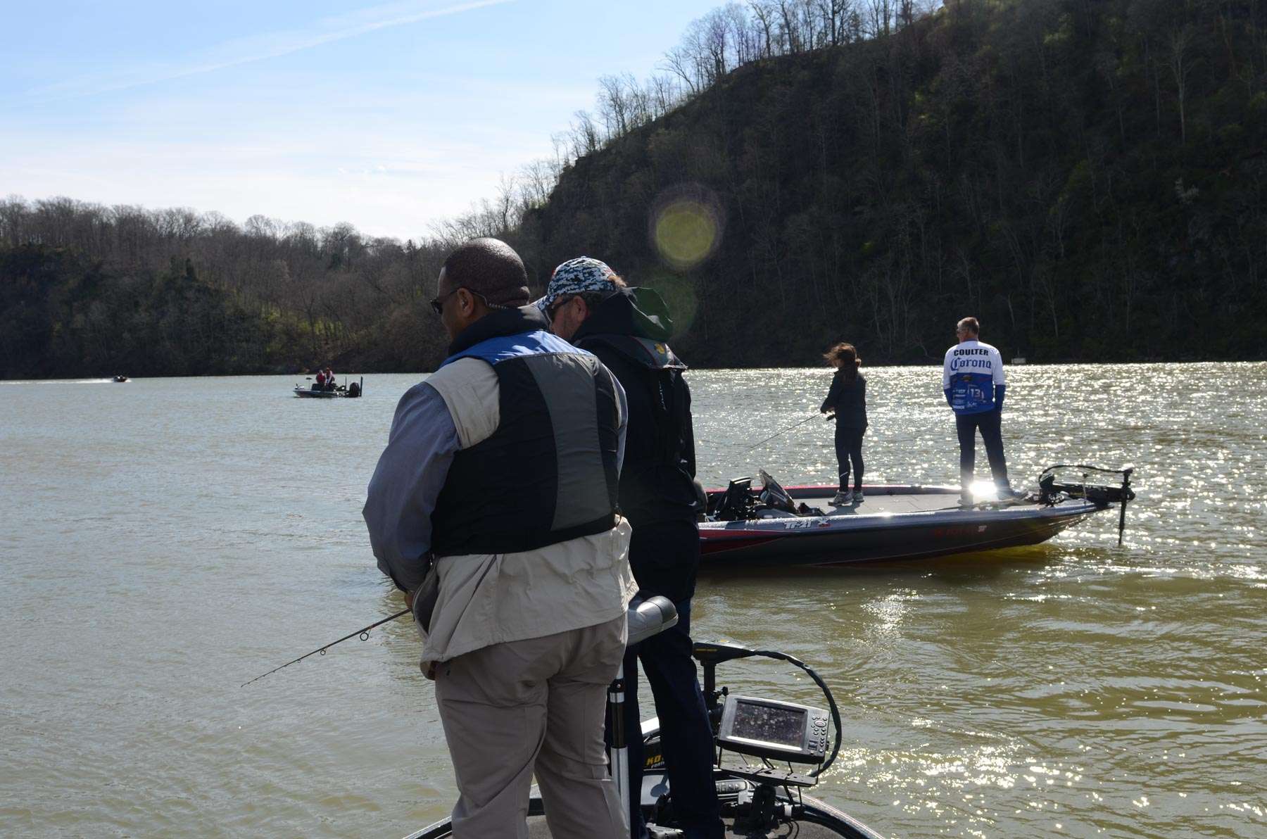 While Gov. Bill Lee was officially opening the Bassmaster Classic Outdoors Expo  his wife  Maria  enjoyed a quick fishing outing and tour of the river

