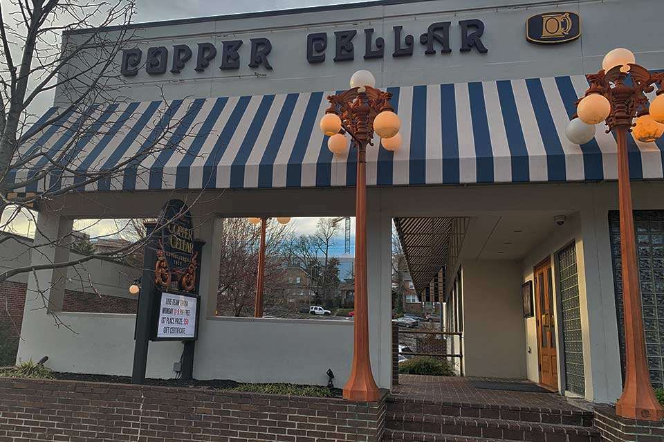 Further on up the road is another famous Knoxville eatery, the Copper Cellar. The name is on a family of restaurants in the region. And all are good, Gina says.