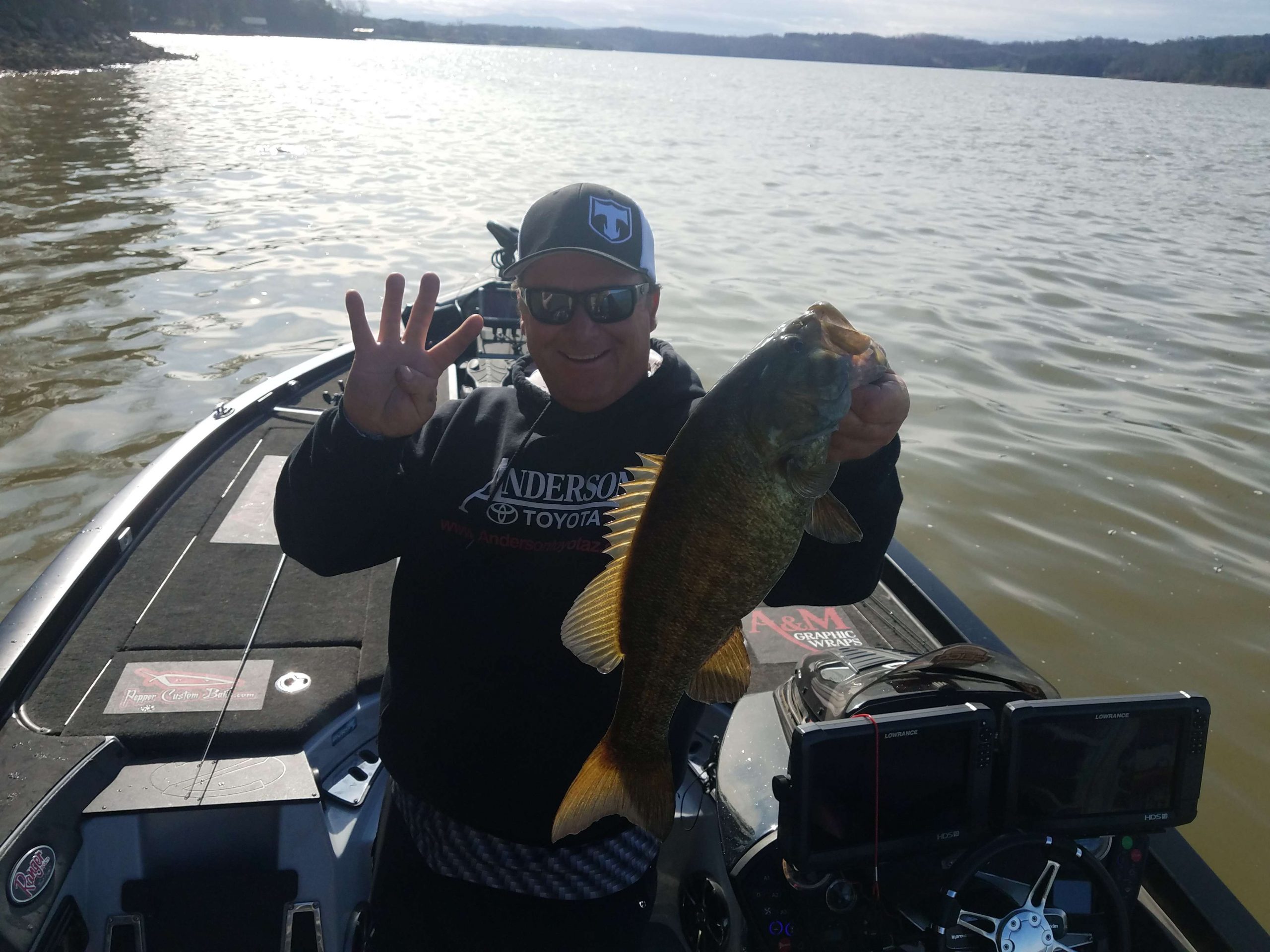 Number four for Roy Hawks. This makes his 2nd keeper smallmouth of the morning. He only needs one more keeper to limit out.