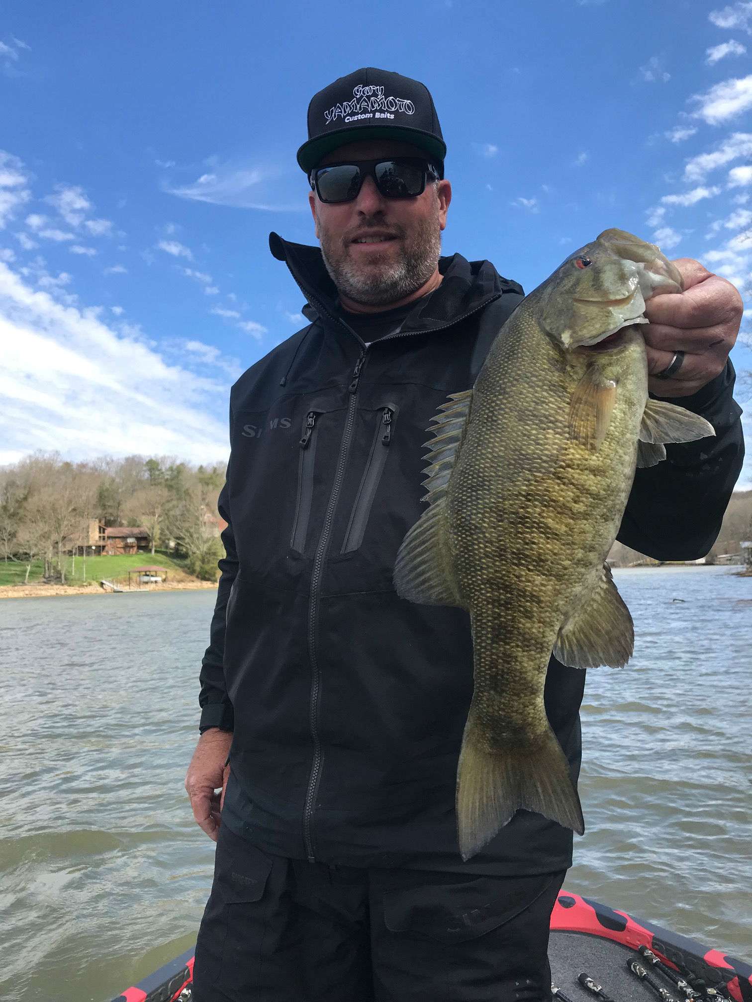 After a slow morning that produced just two keepers and a handful of short fish, Brett Hite made a move at 12:30 that immediately paid off with a 3-pound smallmouth. 