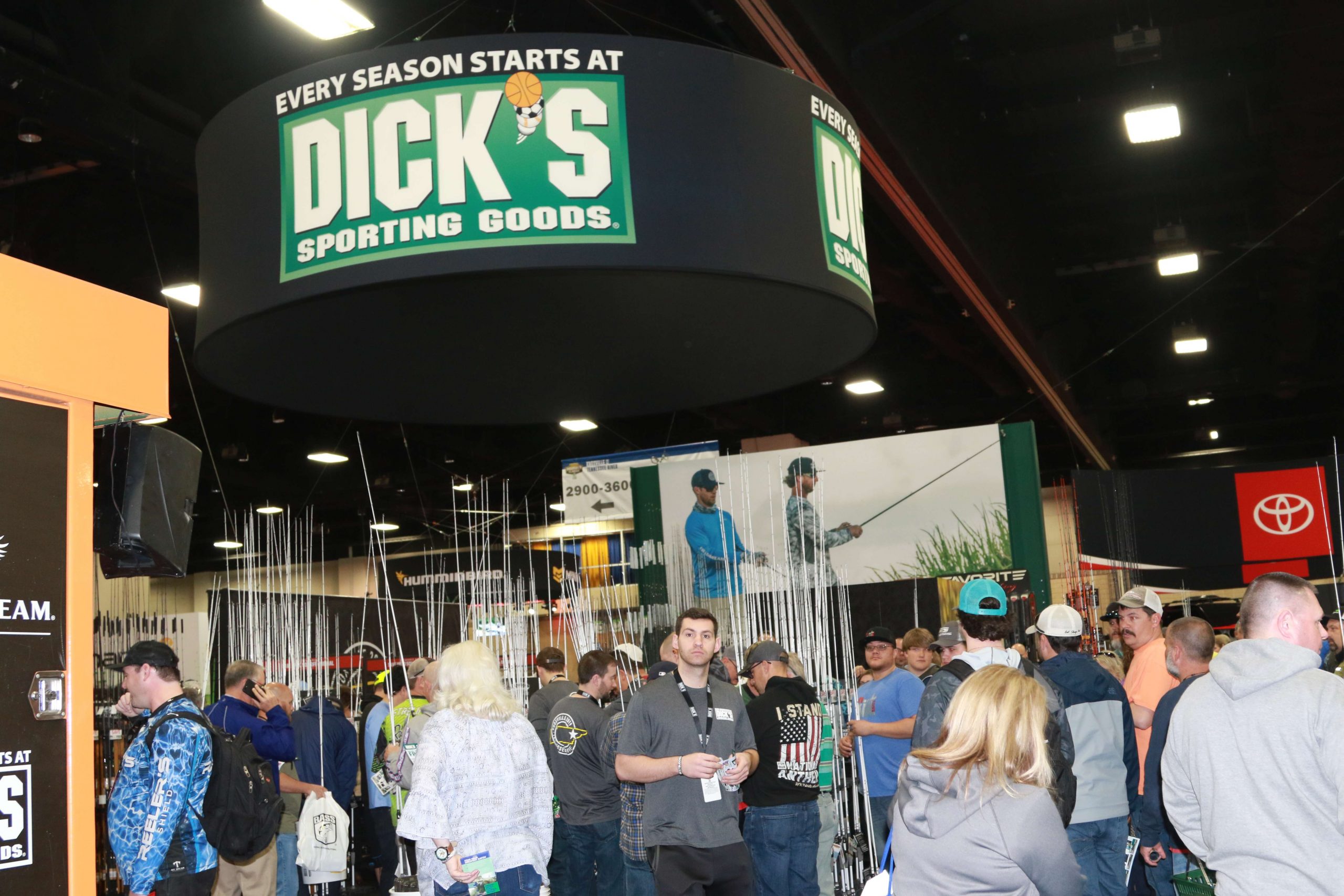 The DICK'S Sporting Goods booth was packed from start to finish.