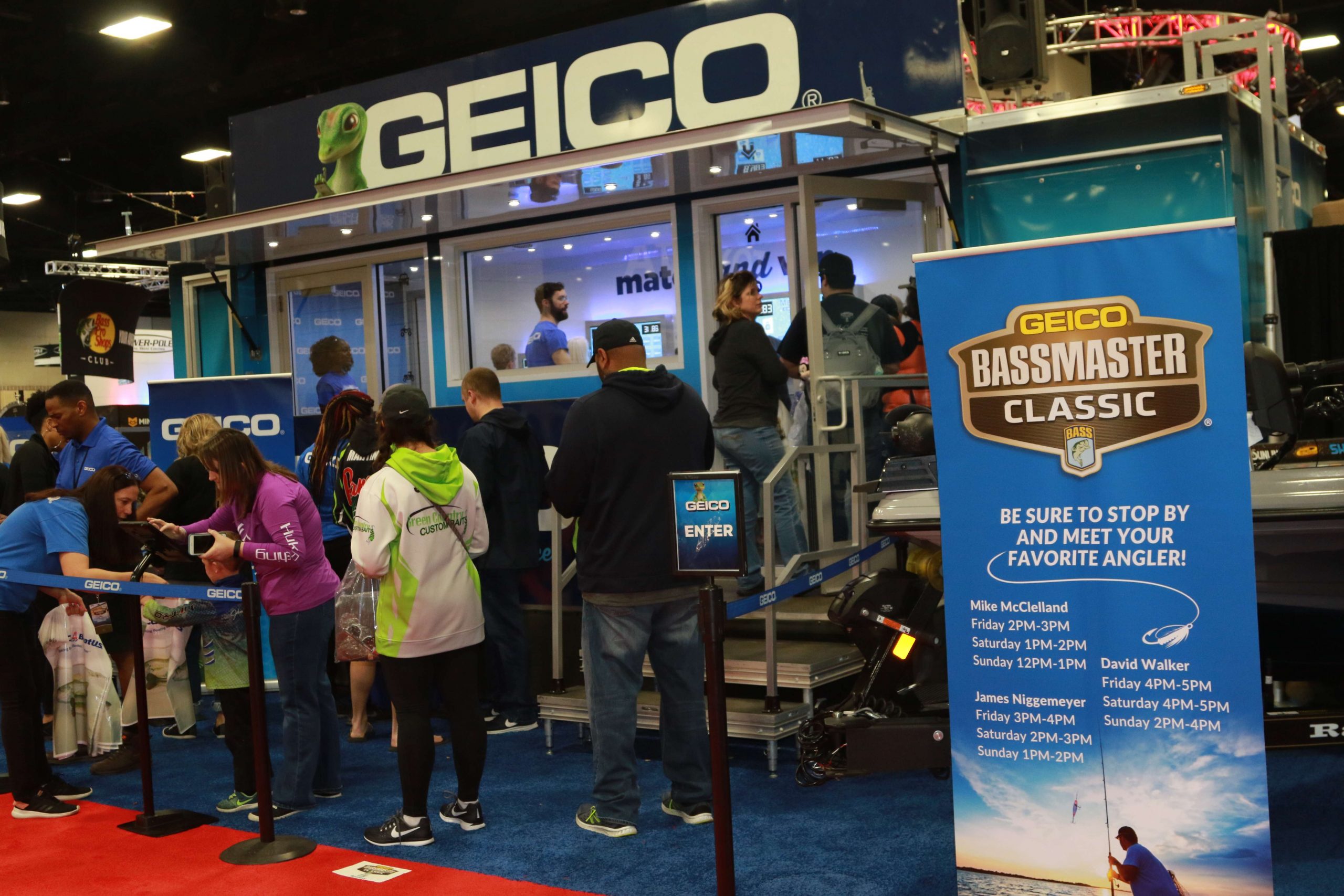 Geico always brings a fun fan experience to the Bassmaster Classic Expo.