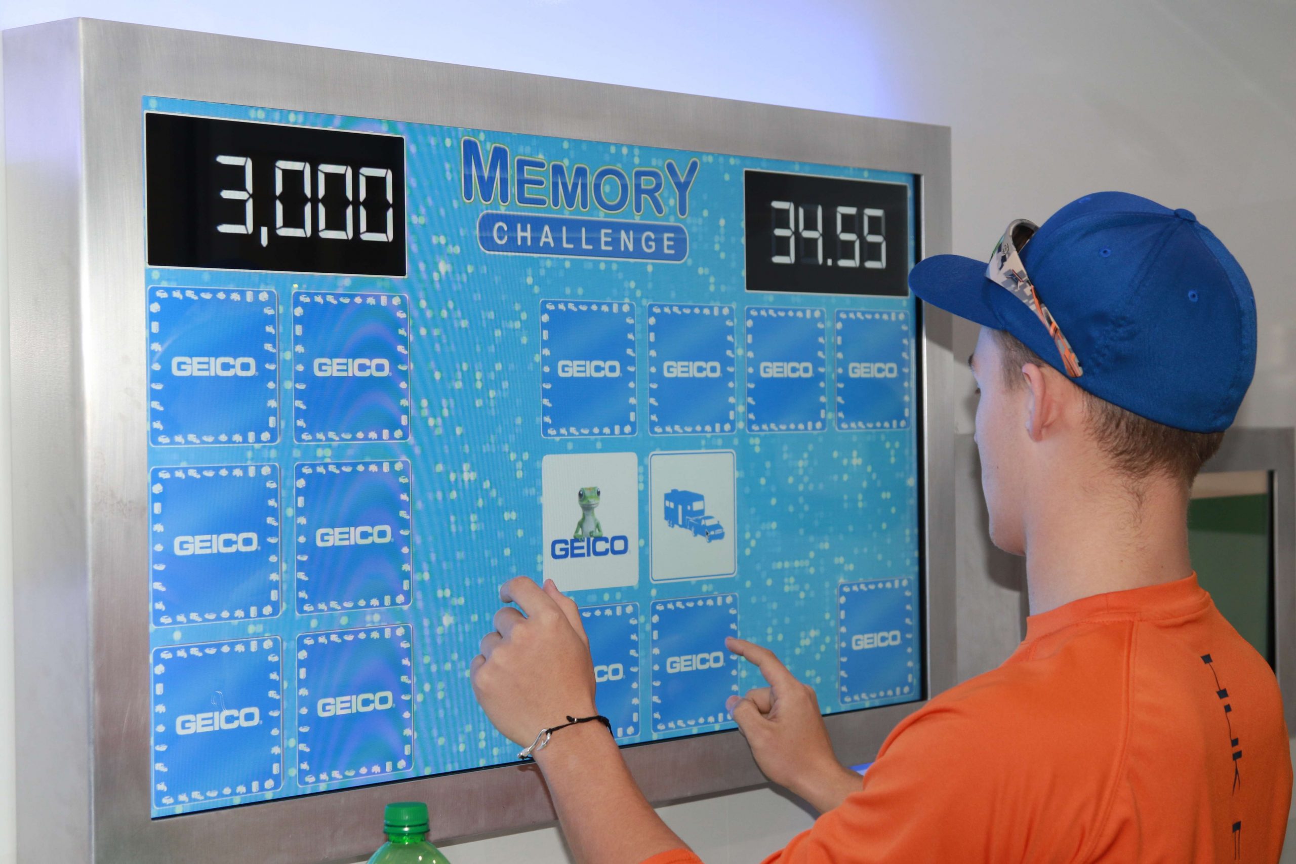 Visitors to the Geico booth tested their recall skills in the Memory Challenge game.
