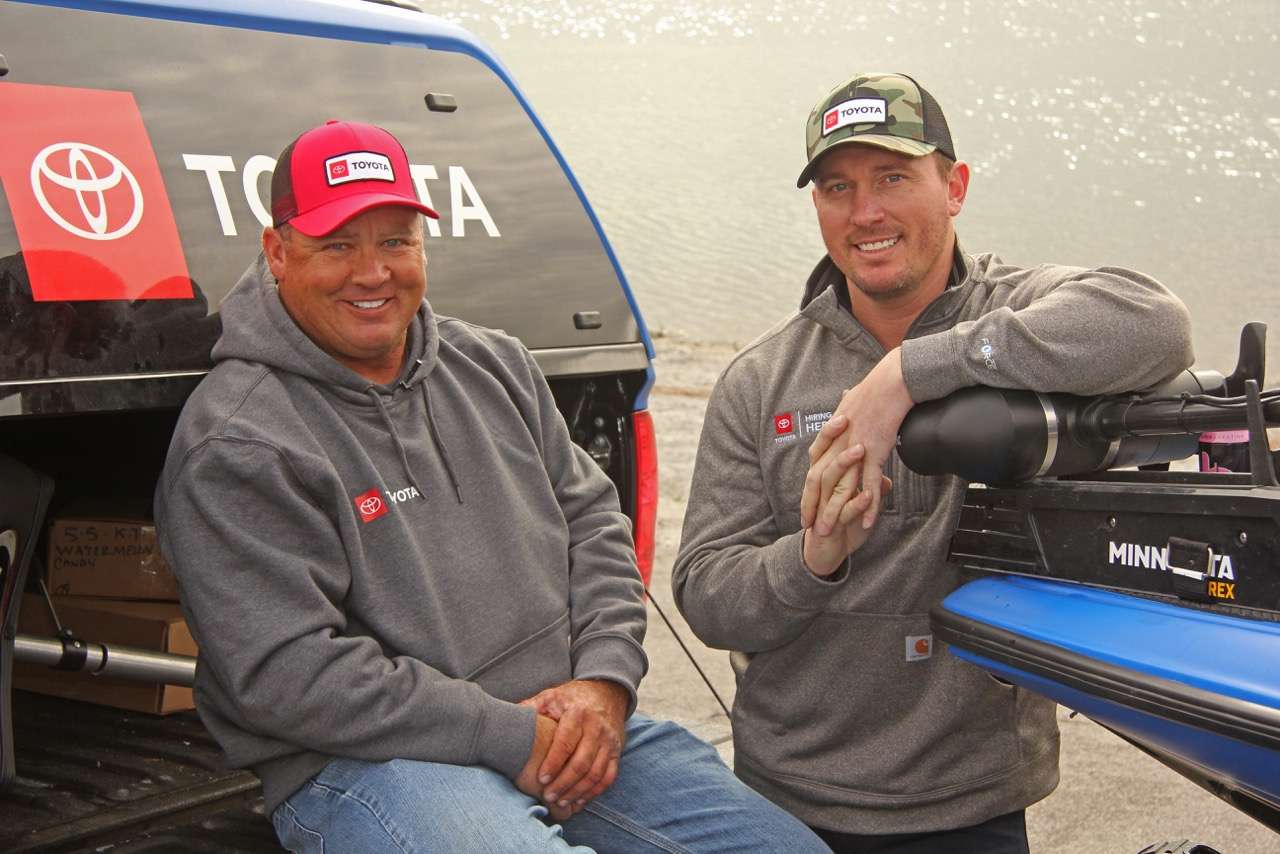 Back at the ramp, the two have a âtailgate talkâ about a fun but tough morning on the water. 