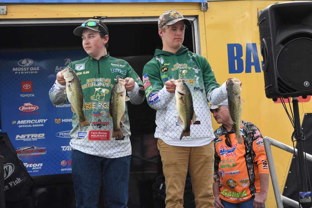 Noah Varner and Brandon Iles, Rhea County Eagles Anglers, 51st place, 11-9