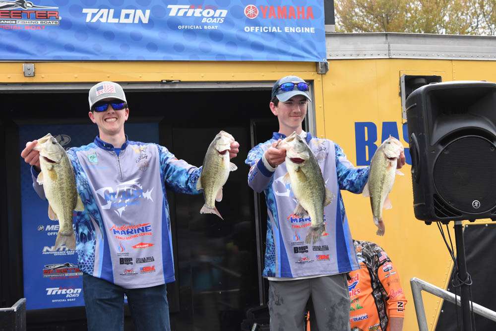 Jacob Davidson and Isaiah Dodson, Mt. Juliet Fishing, Tennessee, 12th place, 14-15
