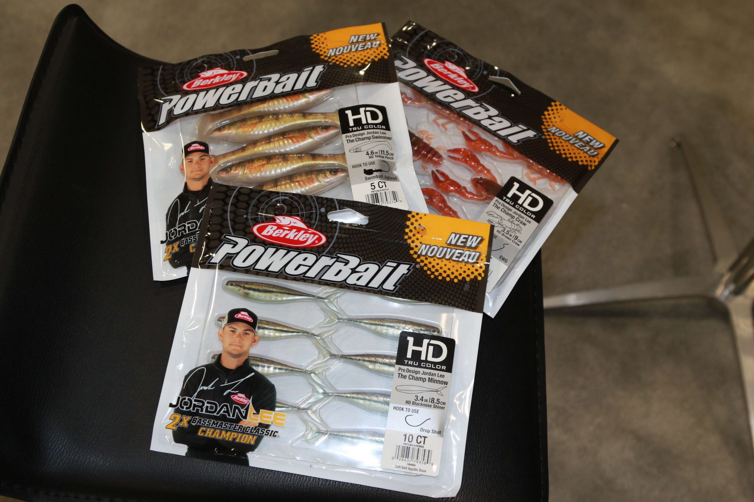Berkley introduced three new Powerbait items designed by two-time Bassmaster Classic champ Jordan Lee.