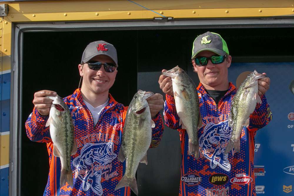 Joshua Gruen and Riley Blair of University of Wisconsin - Platteville, 11th place (36-15)