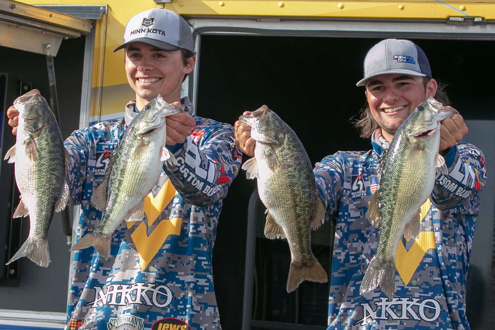 Nolan Minor and Casey Lanier of West Virginia University, 7th place (41-14)