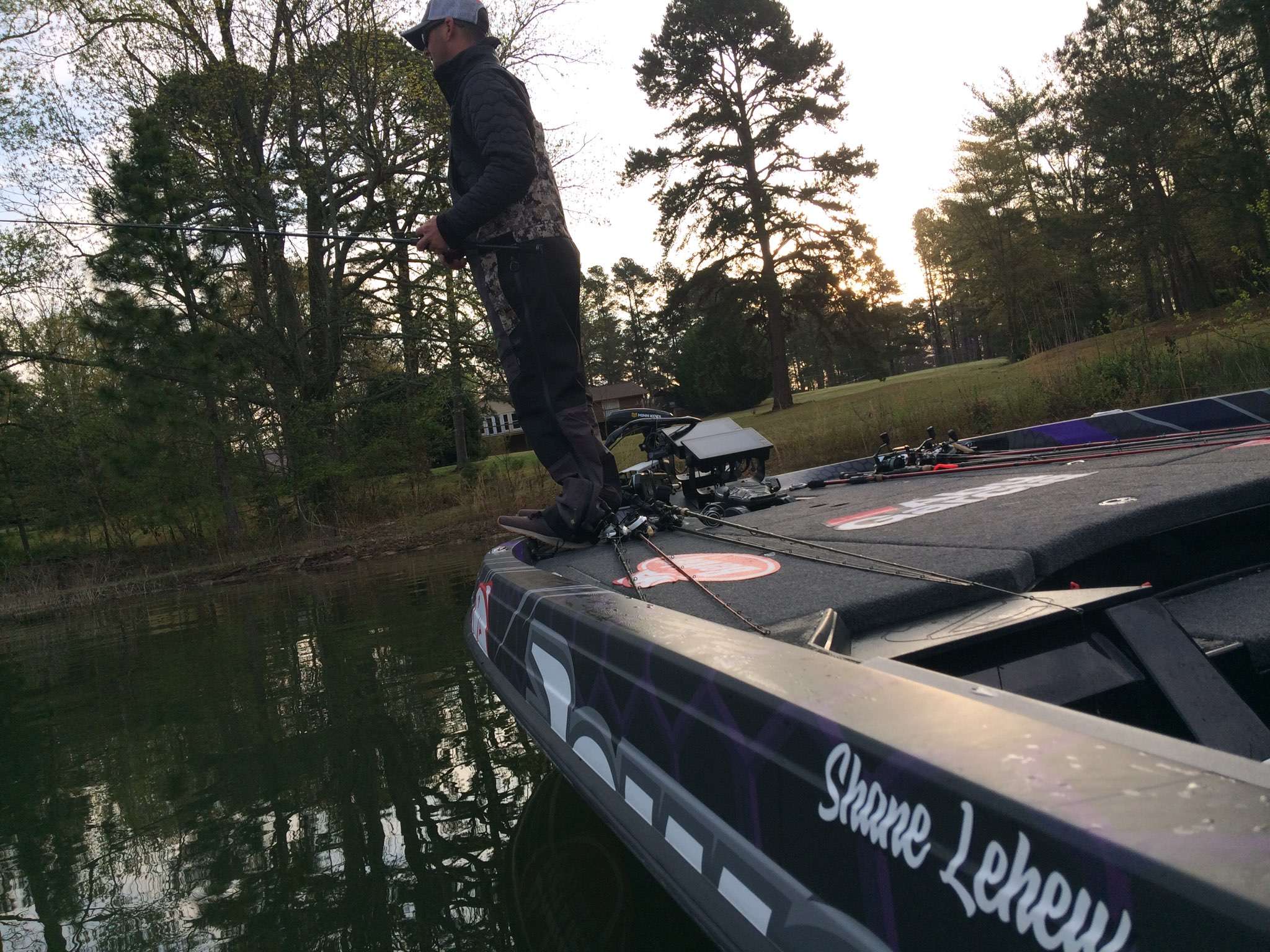 Shane Lehew starts his day sight fishing.