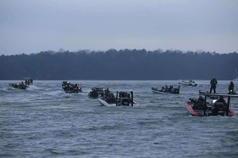 The 75 anglers will be competing for the $100,000 first-place prize and points in the Toyota Bassmaster Angler of the Year race. After two days, the field will be cut to 35, and 10 advance to fish Championship Sunday.