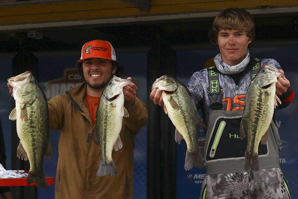 Taylor Hamburger and Tristen Turley of Oklahoma State (3rd, 17-6)