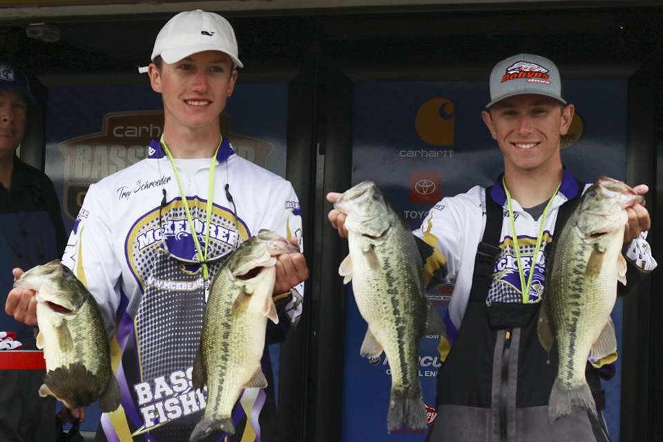 Trey Schroeder and Tyler Christy of McKendree University (12th, 16-3)