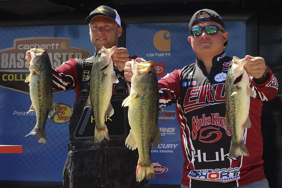 Joshua Boone and Blake Riley of Eastern Kentucky University (1st place, 32-13)