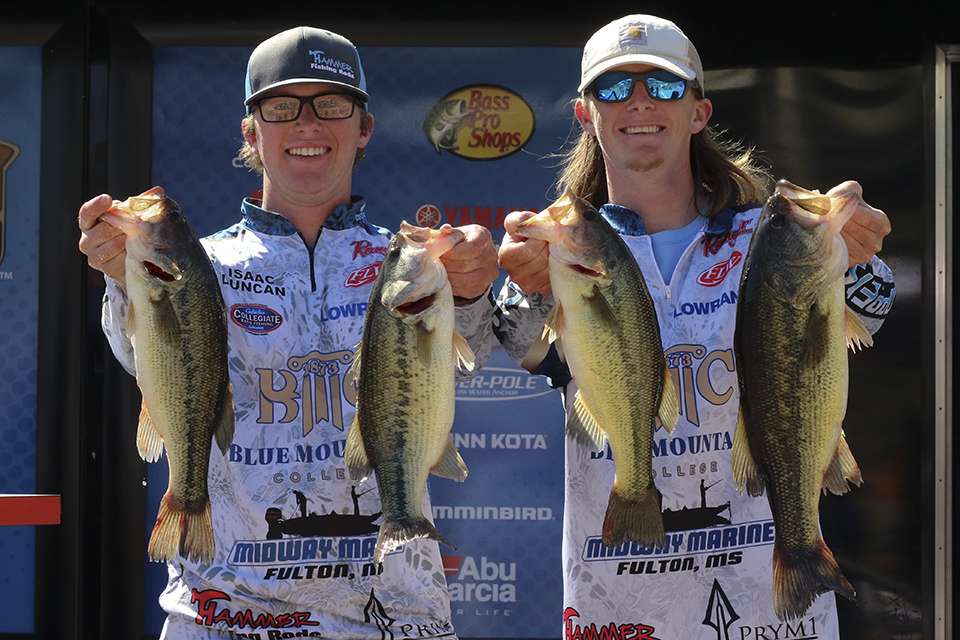 Isaac Duncan and Fisher Young of Blue Mountain College (2nd Place, 31-10)
