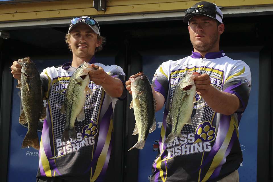 Nathan Doty and Jacob Louis of McKendree University (11th place, 39-14)