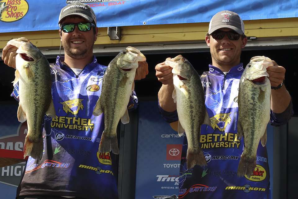 Cole Floyd and Carter McNeil of Bethel University (1st place, 48-6)