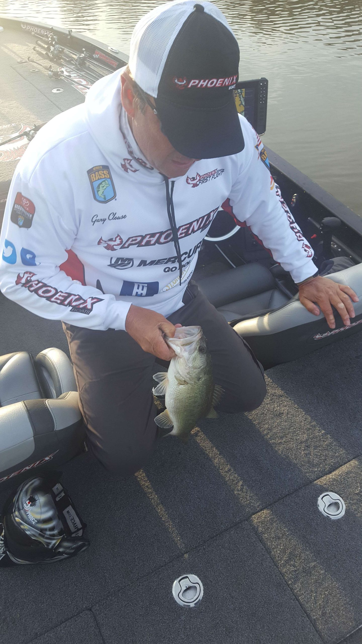 A solid fish going in the well for Gary Clouse.