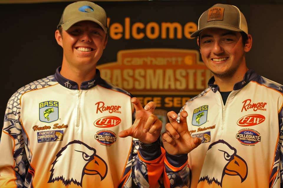 Hunter Sales and Tristan Stalsworth can empathize with the ASUMH team (<a href=https://www.bassmaster.com/news/host-team-making-first-casts-college>See story</a>). They started the Carson-Newman University program three years ago and proudly display their teamâs signature Eagle talons. (They are good fish catchers).