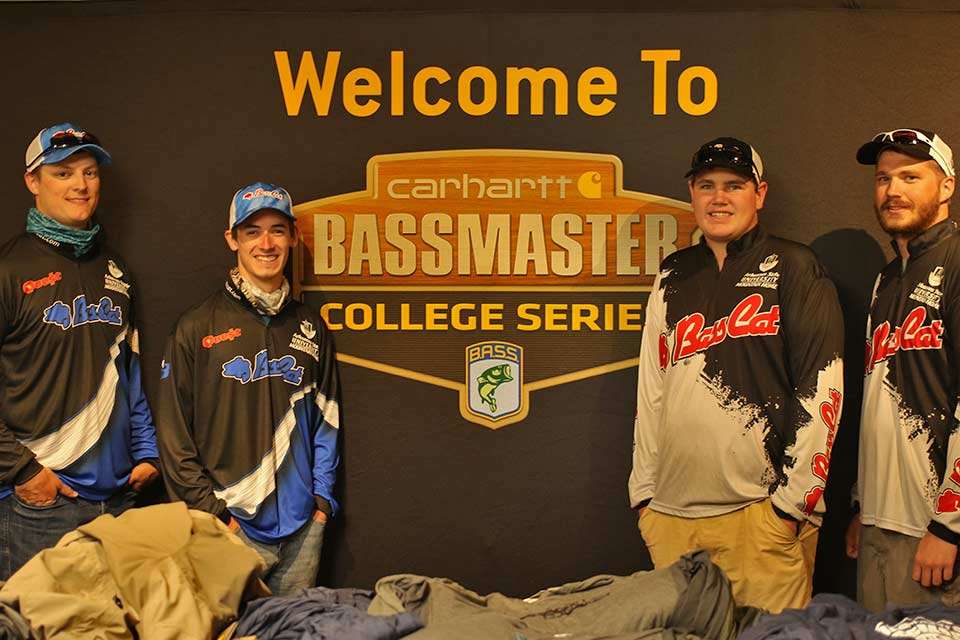 Arkansas State University-Mountain Home anglers, which formed teams for this event, are (from left) Cheston Jones, Addison Mahan, Colton Shipman and Christopher Burkhart.