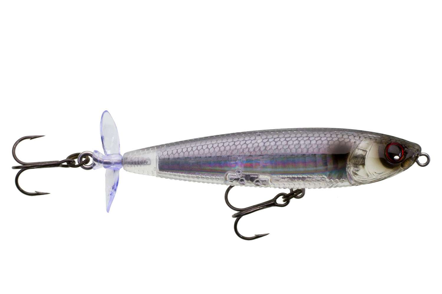 4. For bream beds throughout the country, and for southern tidal fisheries where the bass diet includes needlefish, Card likes the Yo-Zuri 3DB Prop. As he notes, this bait features a single UV plastic prop on its aft, rather than the common design with metal props on the nose and tail.</p>

<p>Card said this creates a more subtle presentation that allows him to get bit in crowded areas where fishing behind others is a constant reality. A twitch-twitch-pause cadence makes a good baseline, but he may have to go more aggressive to trigger feeding fish or slow down and let the bait sit in their face.