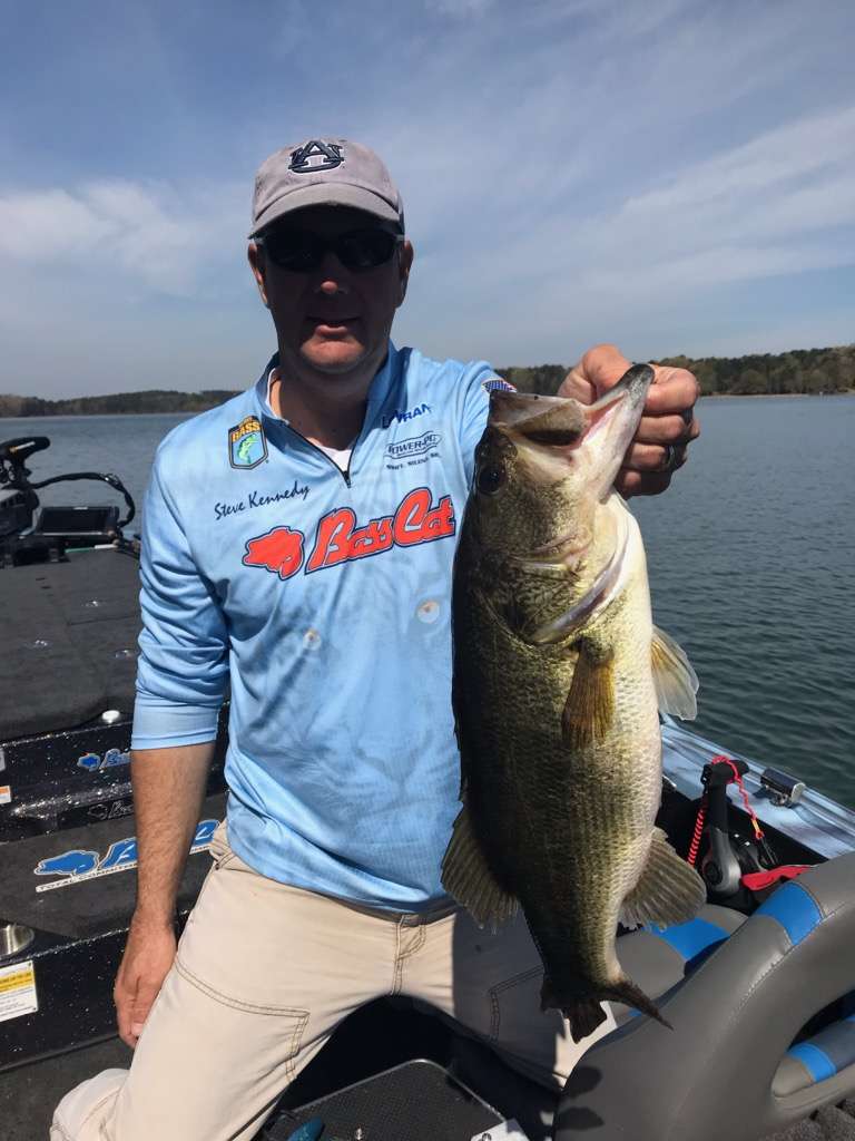 In the words of Steve Kennedy on hook set it's a giant! Number 5! Day 1 Lake Hartwell.