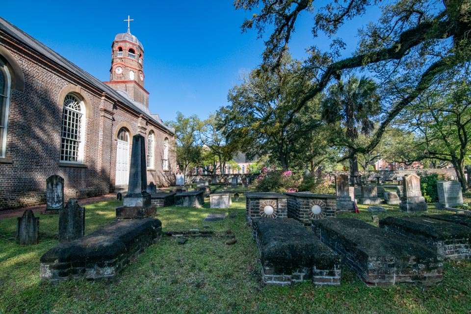 Prince George Episcopal Church was built in 1737-1750, and is just a gorgeous architectural gem. Its cemetery begins just steps away from the walls and is a must for anyone who loves old burial sites.