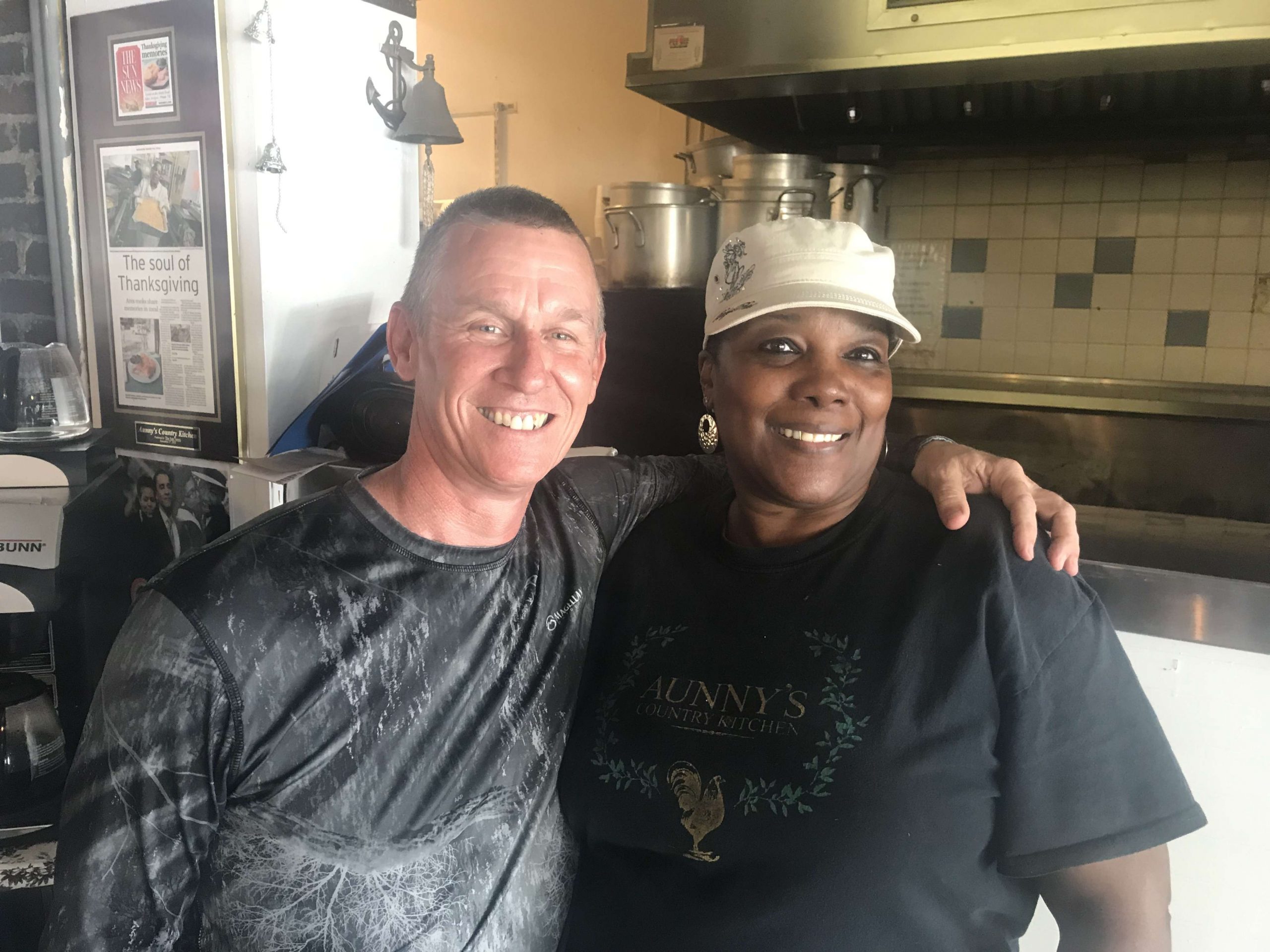 Aunny herself mans the kitchen. She left the kitchen to chat and take a couple of photos with me and Bassmaster writer Craig Lamb. Craig and I agreed that weâd each weigh 300 pounds if we lived close to the restaurant.
