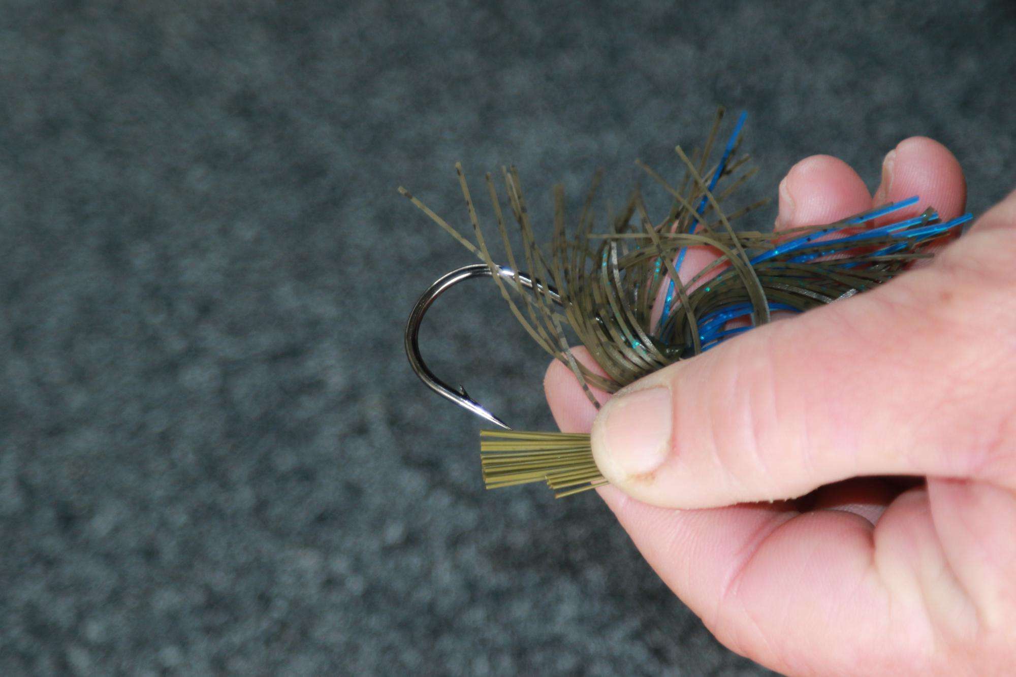He also trims his weed guard so the fibers stop within a quarter inch of the hook point.