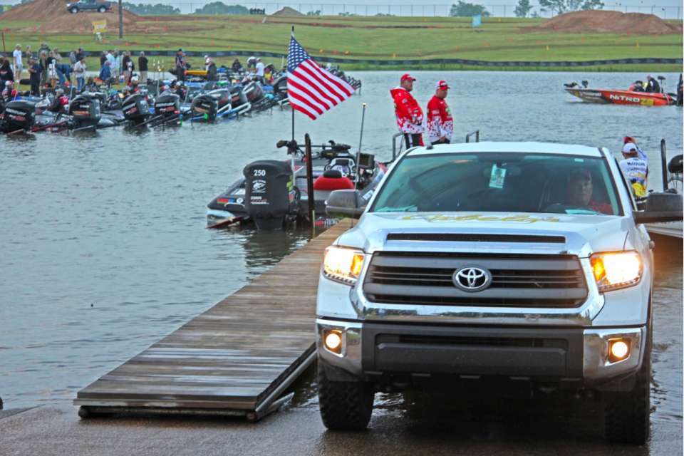 The full field fishes Thursday and Friday, then after an off day Saturday, the top 35 fish Sunday and the top 10 make it to Mondayâs championship round. A Toyota Tundra pickup truck will be awarded to the angler who weighs in the heaviest bass of the week.