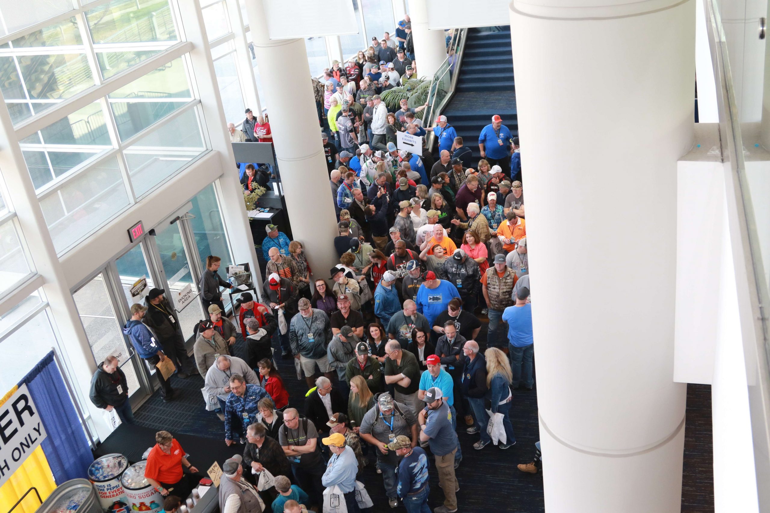 Expo visitors literally packed the Knoxville Convention Center hallways before the event officially opened.