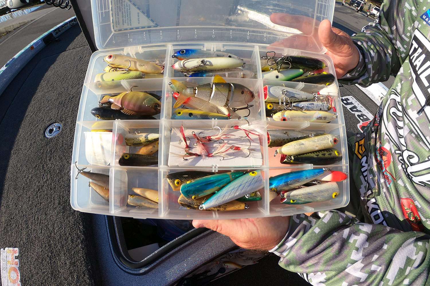 Topwater is one of Kreiger's favorite ways to catch bass, north to south.