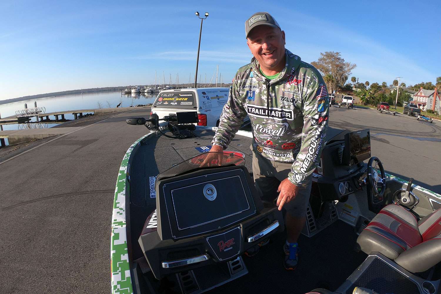 Kreiger prefers a double console, unlike most of the anglers on the professional circuit. 
