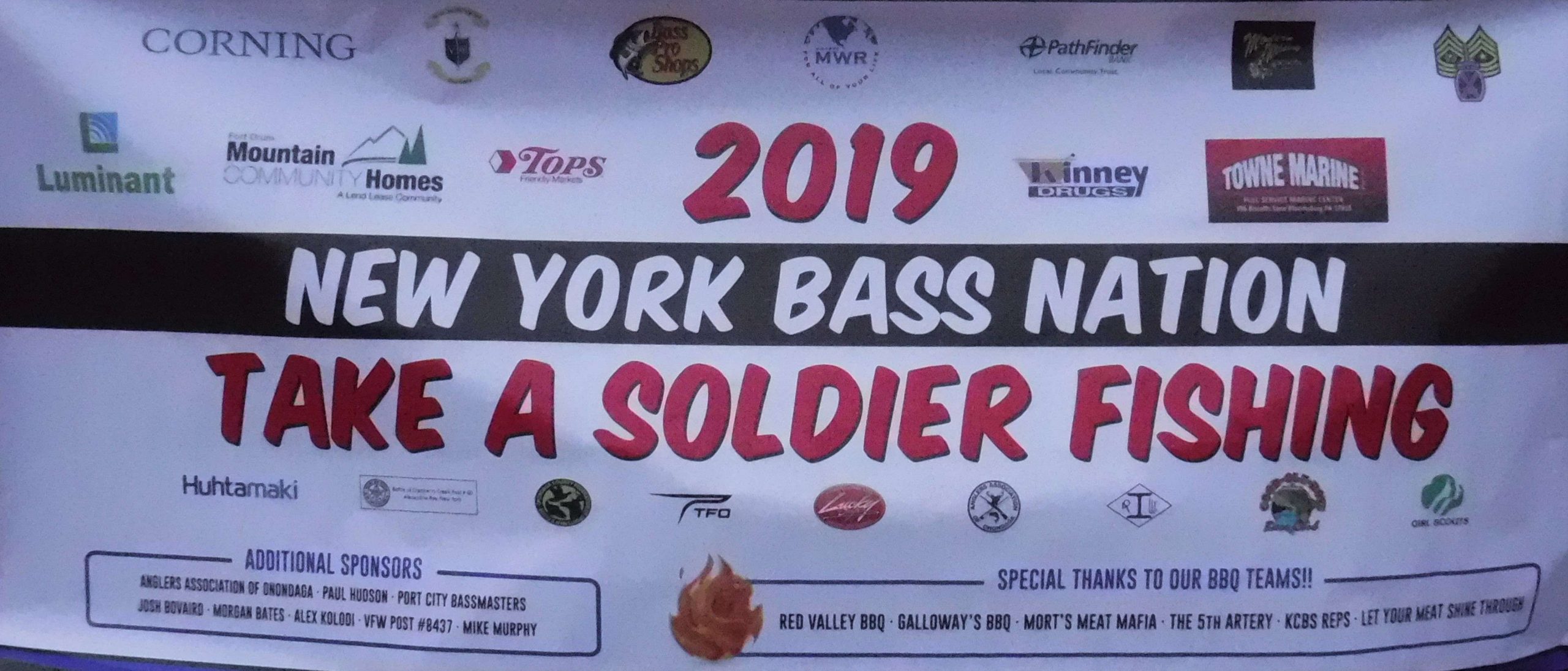 The 12th Annual âTake A Soldier Fishingâ event held by the New York B.A.S.S. Nation. The soldiers are from the 10th Mtn Division in Watertown, N.Y.