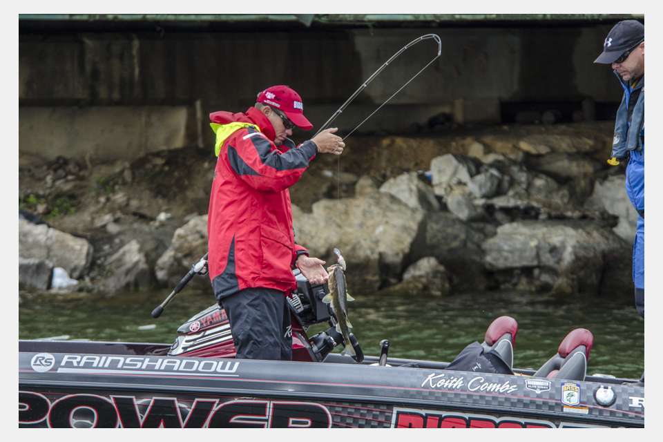Keith Combs did some damage in the 2015 derby, finishing fifth with three bags topping 20 pounds. Combs and Jocumsen were among the anglers who found success along the numerous Guntersville bridges and riprap-lined causeways.